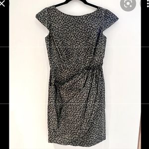 Steven Alan Grey Black Leopard Print Sheath Night Out Dress